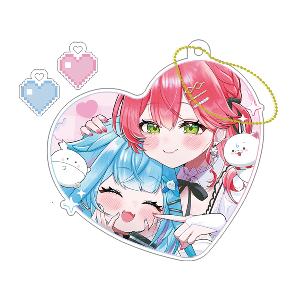 すうみこハート型アクキー