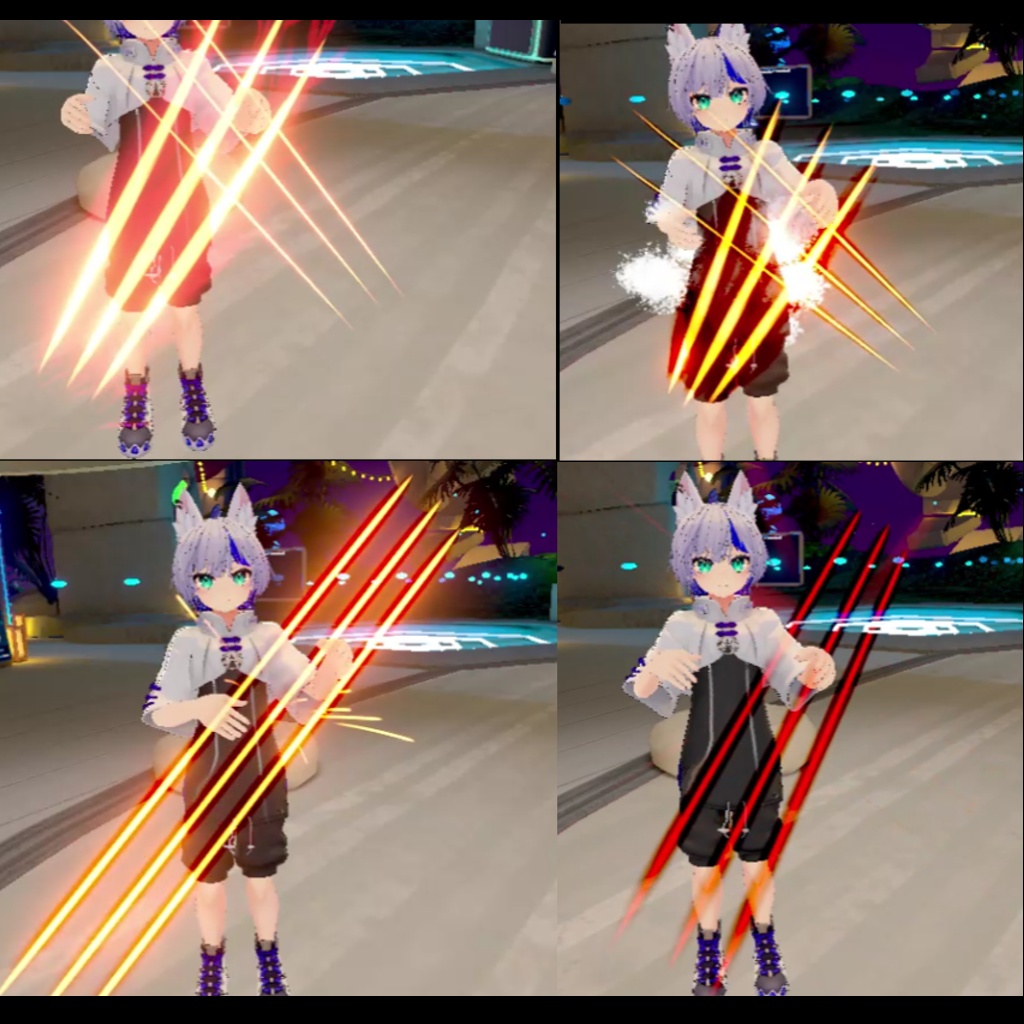 【MA設定済】ひっかき爪エフェクト【アバターギミック】