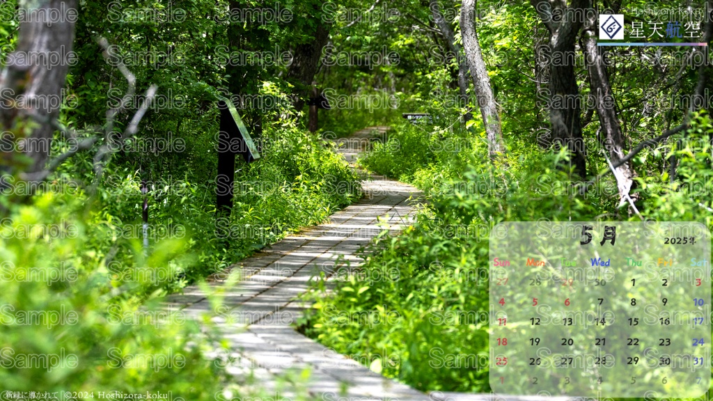 星天航空オリジナルカレンダー2025年5月分/3枚セット(デスクトップ用)