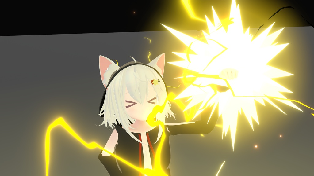 【VRC/Unity】手にまとう雷撃 【4色セット/MA対応】