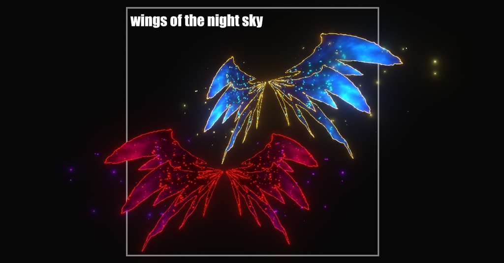 【VRC/Unity】夜空の翼  （2色セット / MA対応）