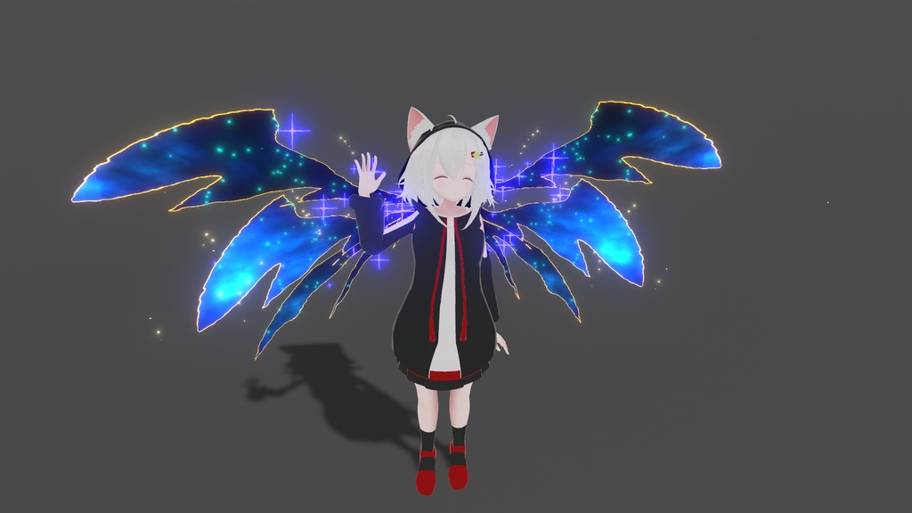 【VRC/Unity】夜空の翼 (2色セット / MA対応)