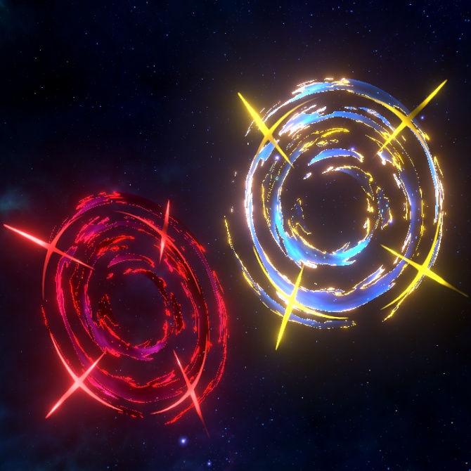 【VRC/Unity】夜空の輪 -幻想ヘイロー-(2色セット / MA対応)