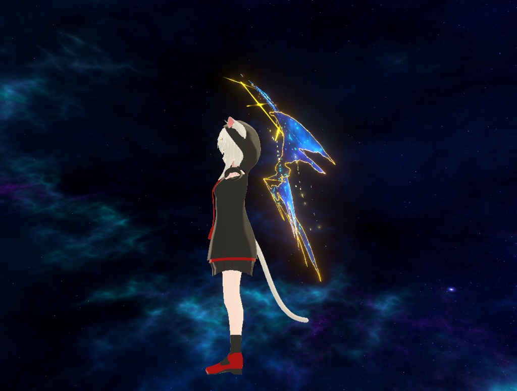 【VRC/Unity】夜空バンドル:翼+輪 10%OFF(2色セット / MA対応)