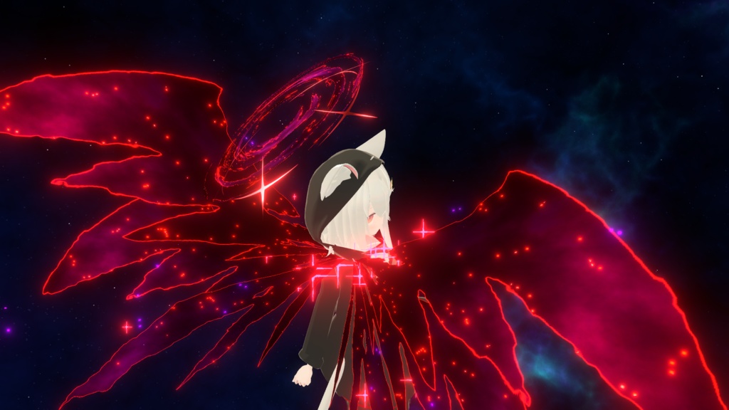 【VRC/Unity】夜空バンドル:翼+輪 10%OFF(2色セット / MA対応)