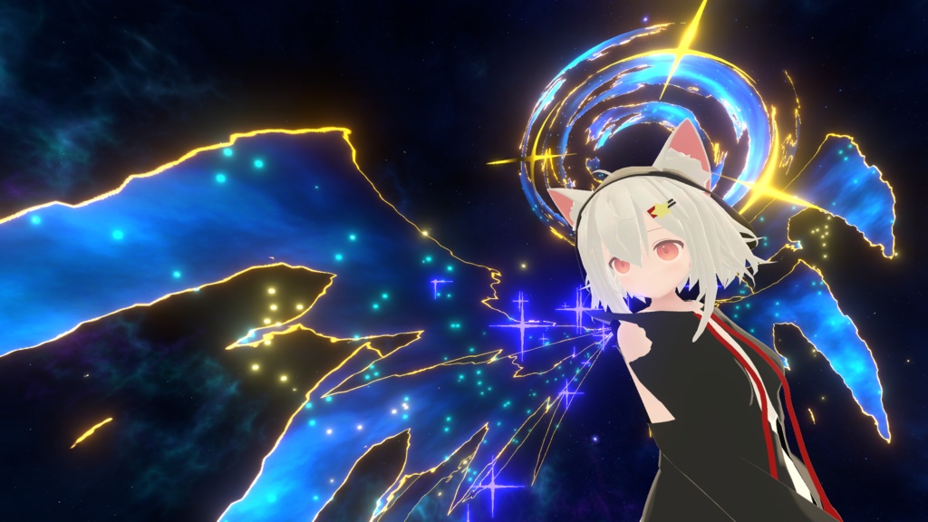 【VRC/Unity】夜空バンドル:翼+輪 10%OFF(2色セット / MA対応)