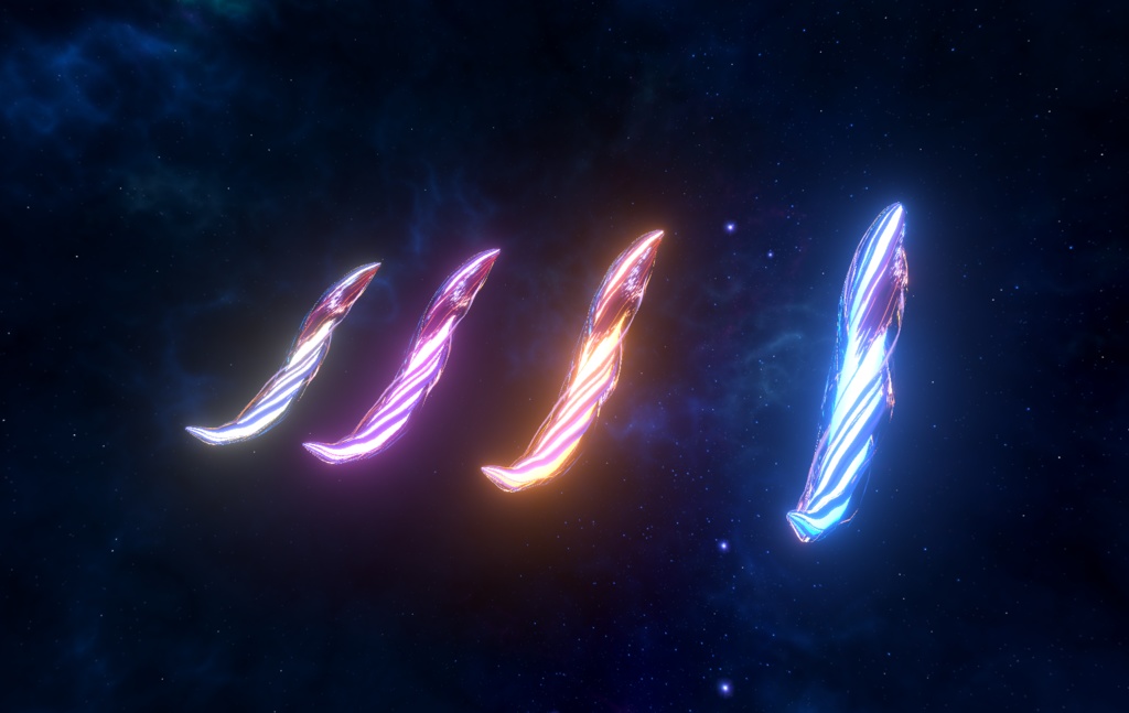 【VRC/Unity】流星のしっぽ(4色セット / MA対応)