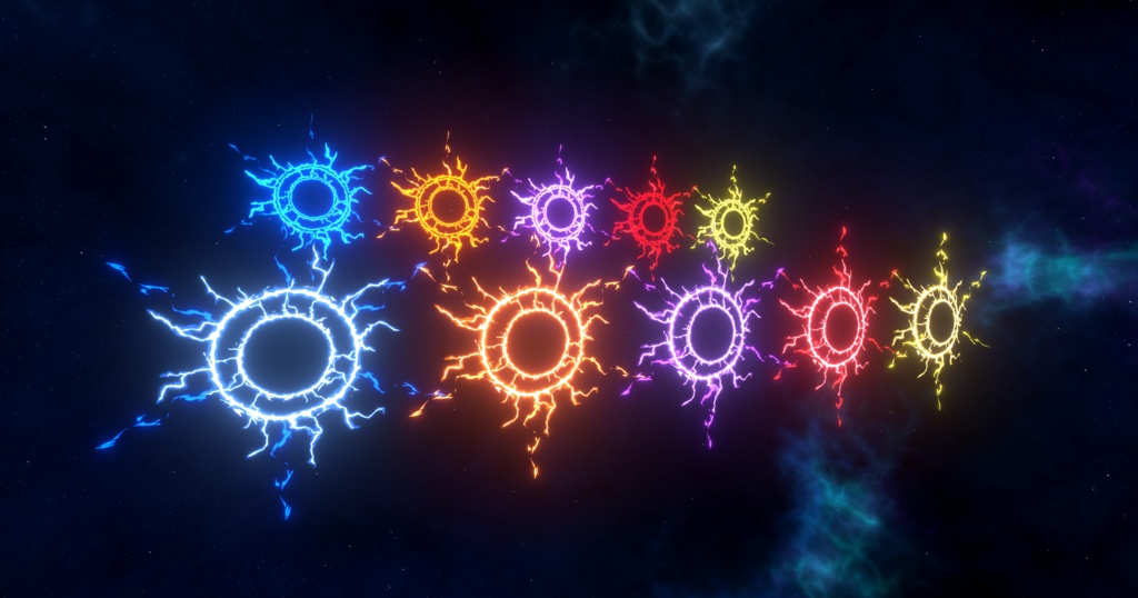 【VRC/Unity】雷輪 -ThunderHalo-(10色セット / MA対応)