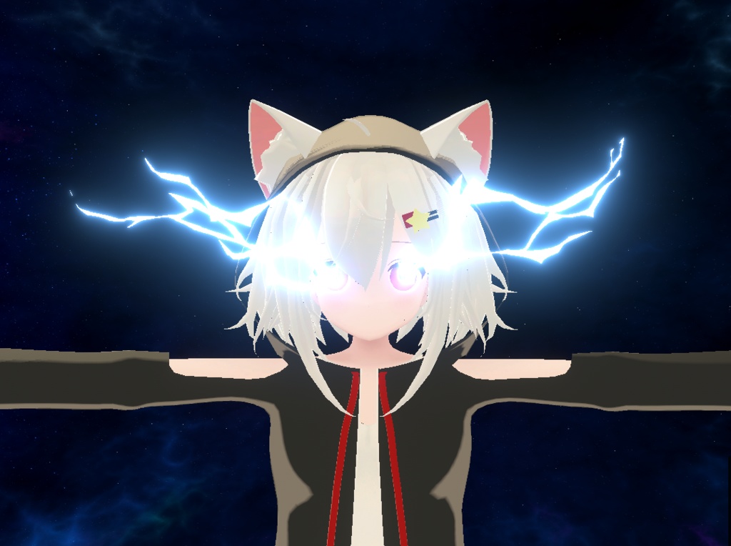 【VRC/Unity】雷眼-ThunderEye-(5色セット / MA対応)