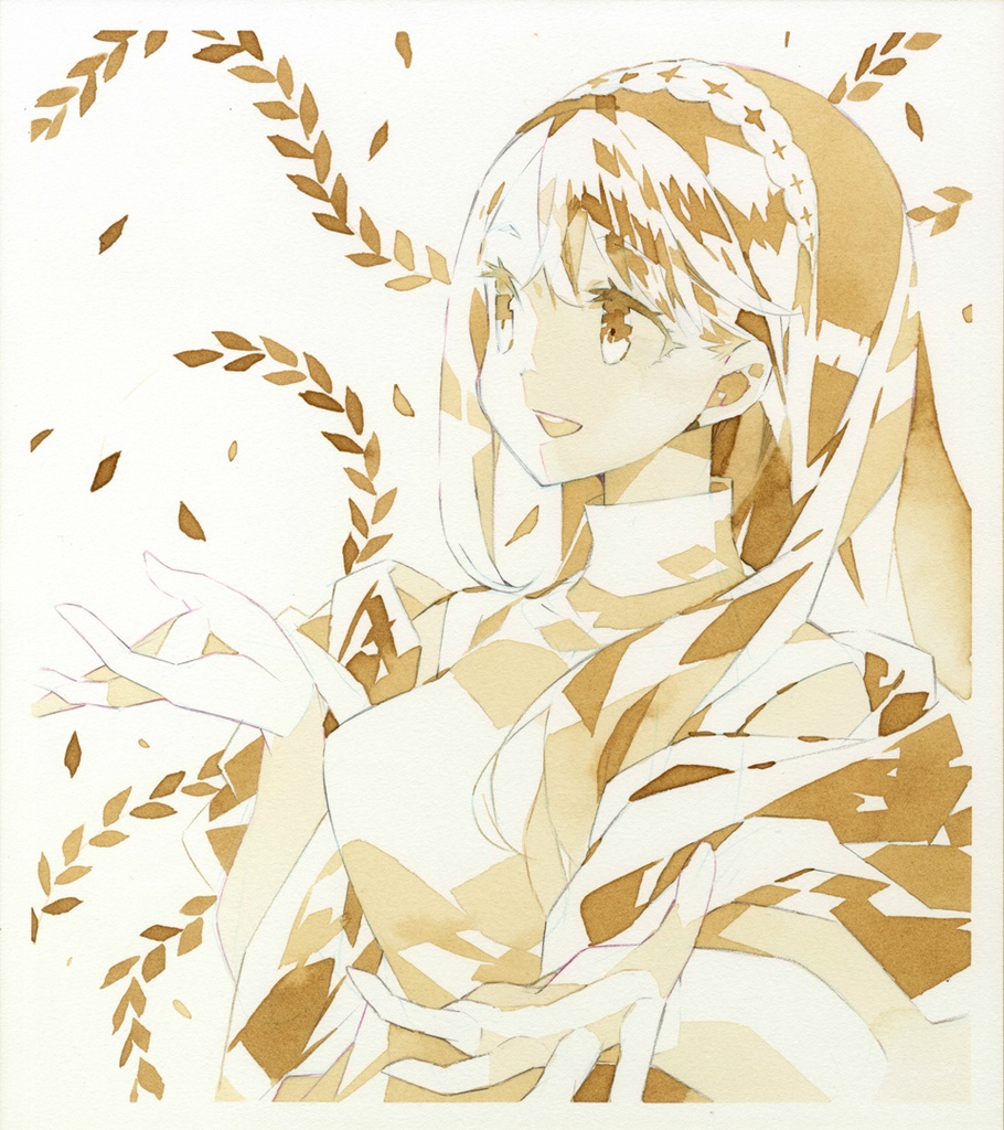 珈琲イラスト色紙【#2】／晴瀬ひろき