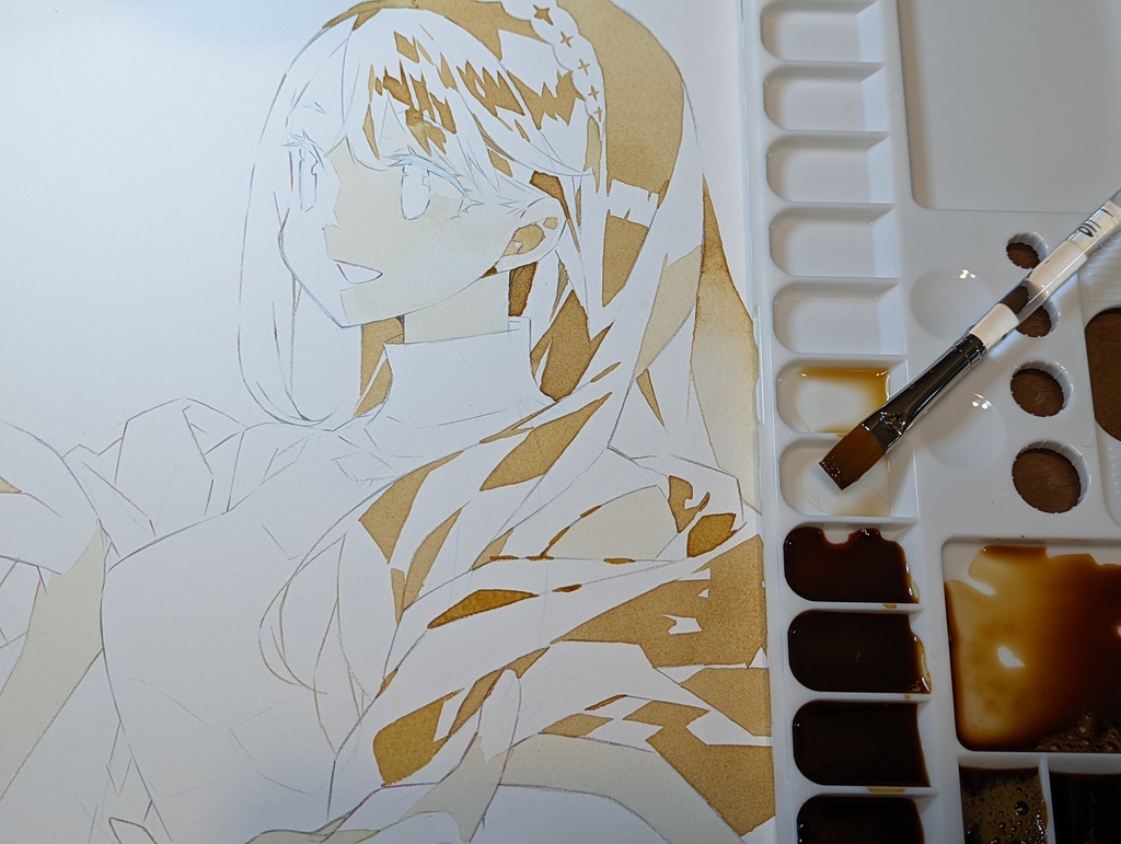 珈琲イラスト色紙【#2】/晴瀬ひろき