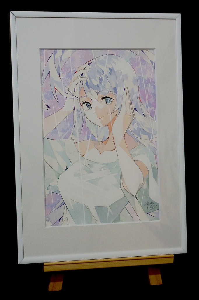アクリルガッシュ原画【驟雨】／晴瀬ひろき