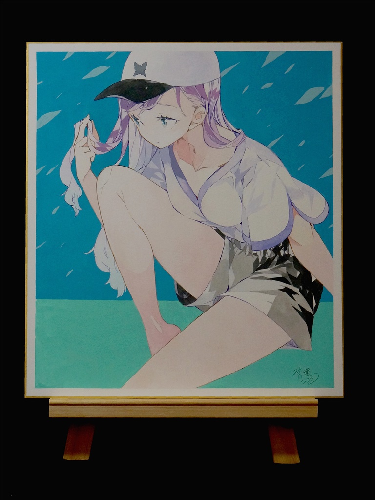 アクリルガッシュ色紙【倦怠】／晴瀬ひろき