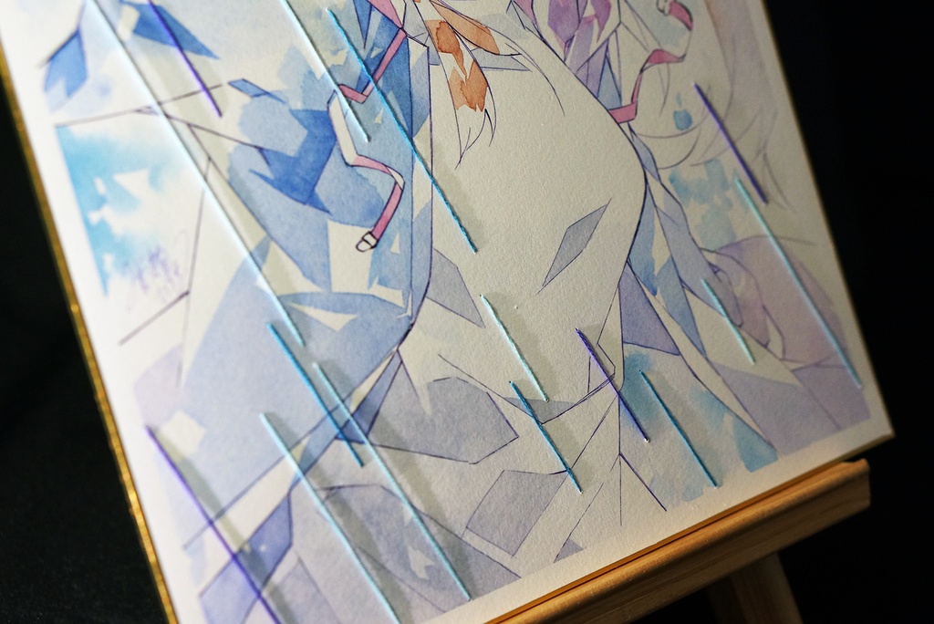 刺繍色紙【氷雨に唄えば】/晴瀬ひろき