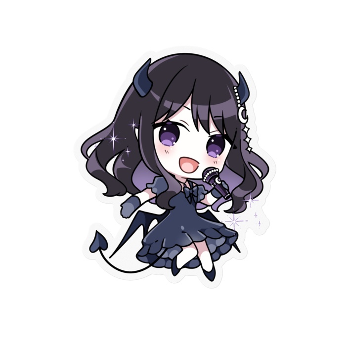 ぺたぺた夜魅くりあすてっかー ミニキャラ各種100mm×100mm