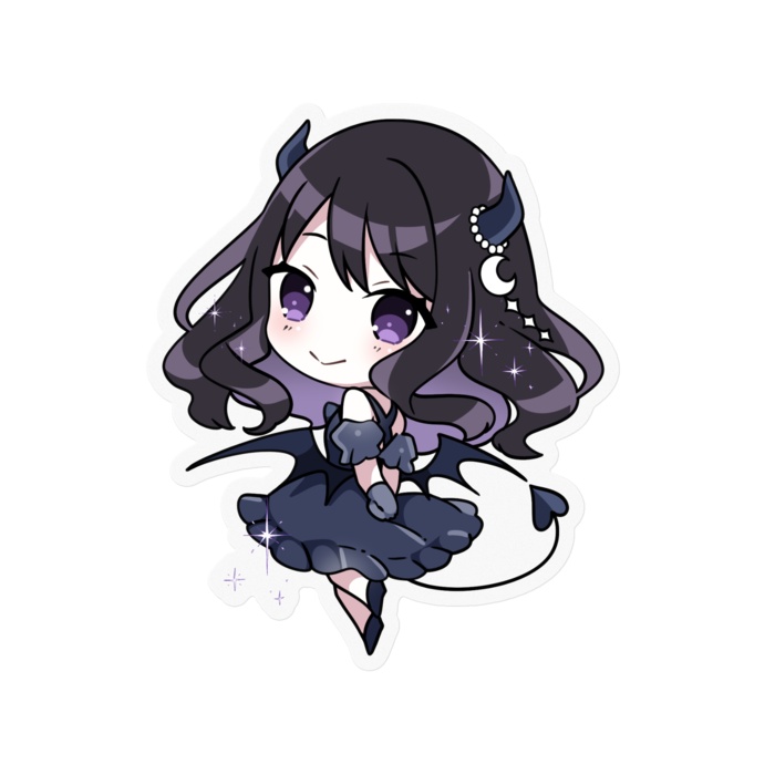 ぺたぺた夜魅くりあすてっかー ミニキャラ各種100mm×100mm