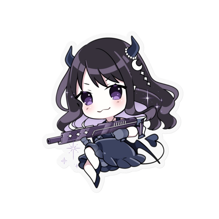 ぺたぺた夜魅くりあすてっかー ミニキャラ各種100mm×100mm