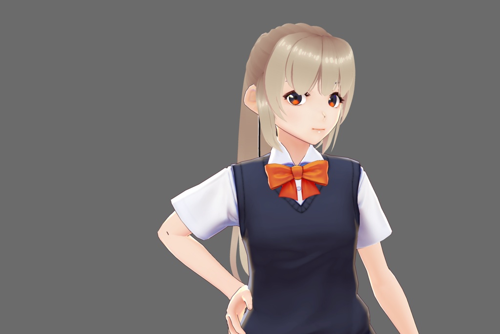 【VRoid】 Blonde Ponytail/ブロンドのポニーテール 【ヘアプリセット】