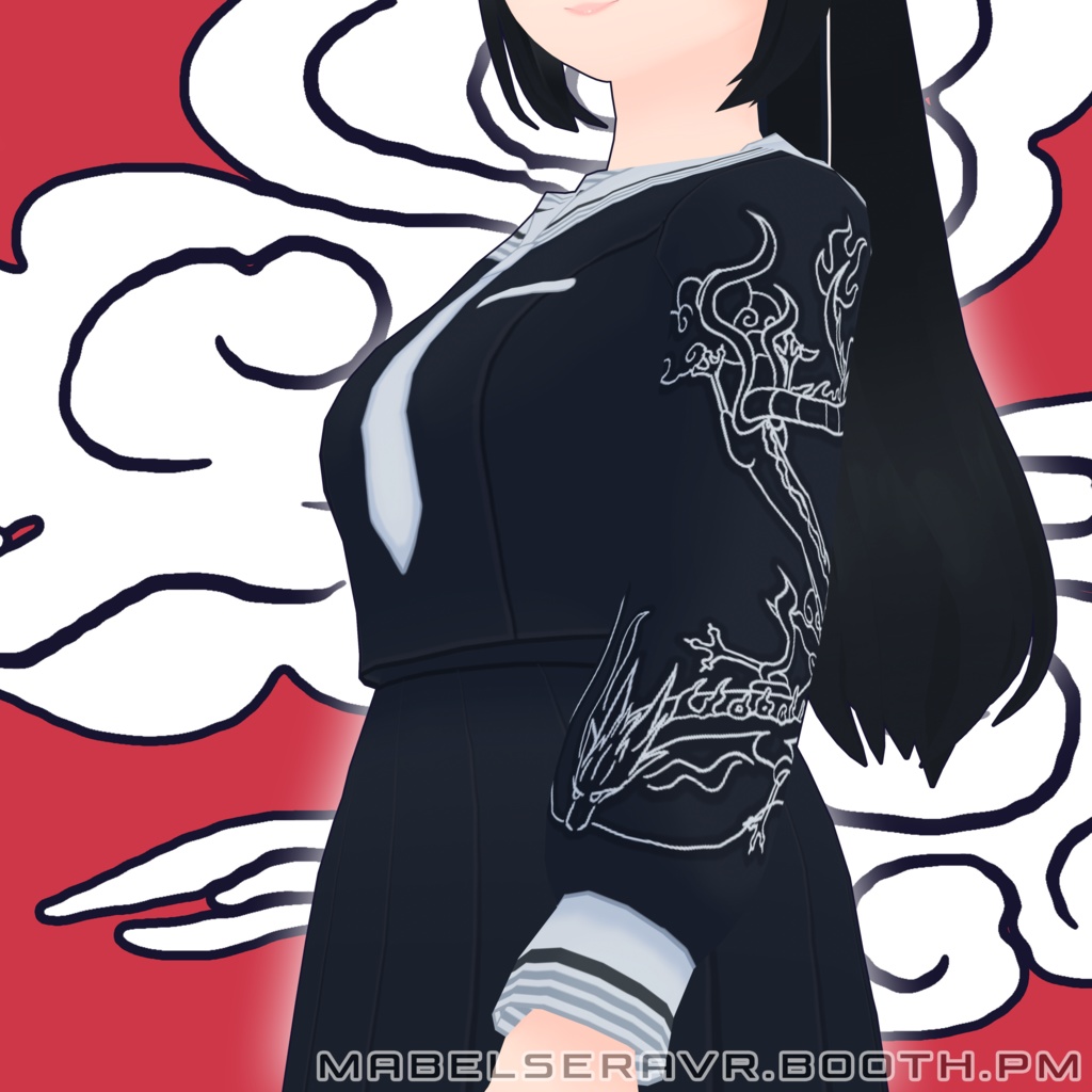 【VRoid】School Uniform Bad Girl / 服スケバン【テクスチャリング】