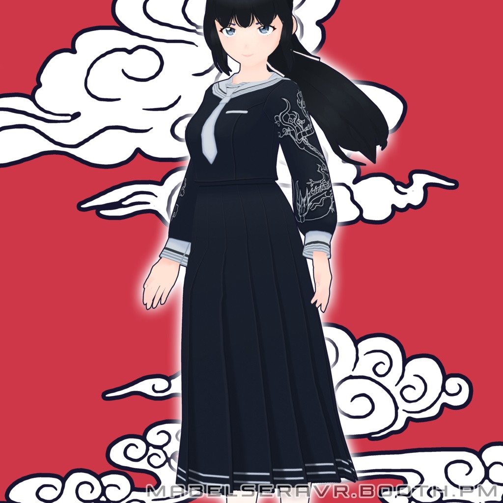 【VRoid】School Uniform Bad Girl / 服スケバン【テクスチャリング】