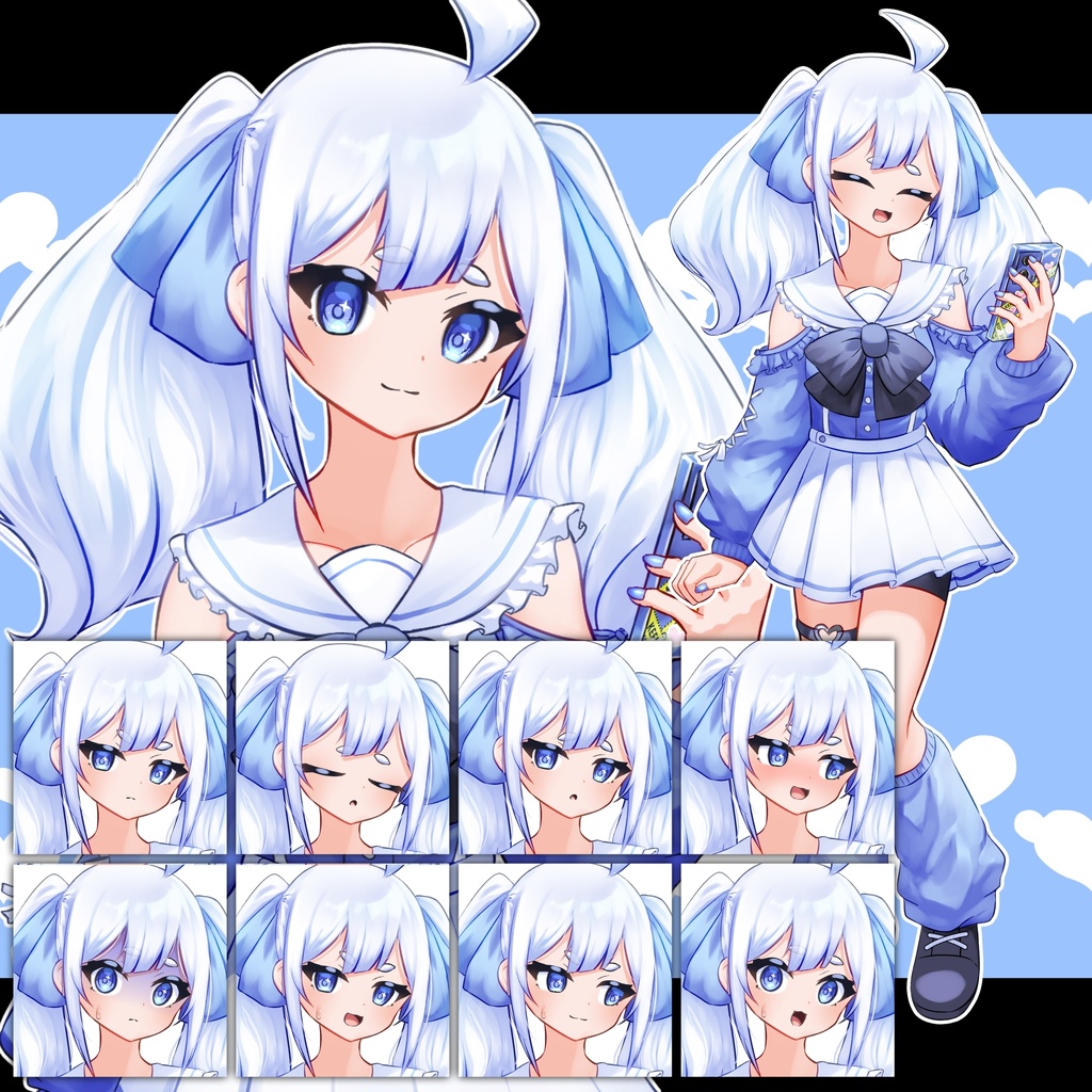 【無料版あり】地雷系女の子_立ち絵素材