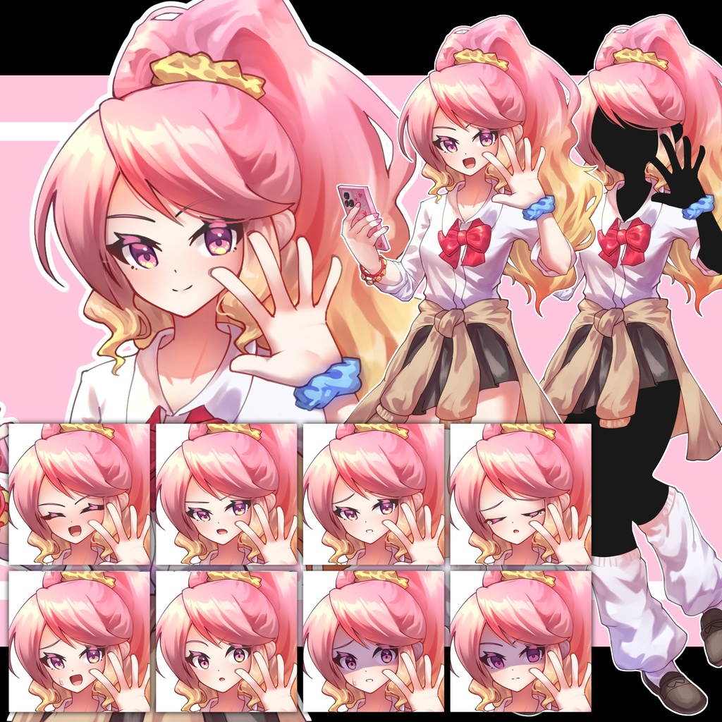 【無料版あり】ギャルな女の子_立ち絵素材