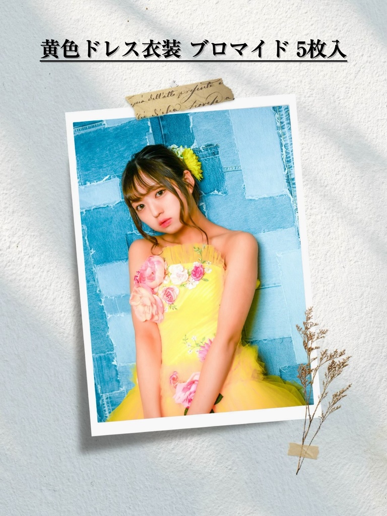 黄色衣装ドレス ブロマイド 5枚入