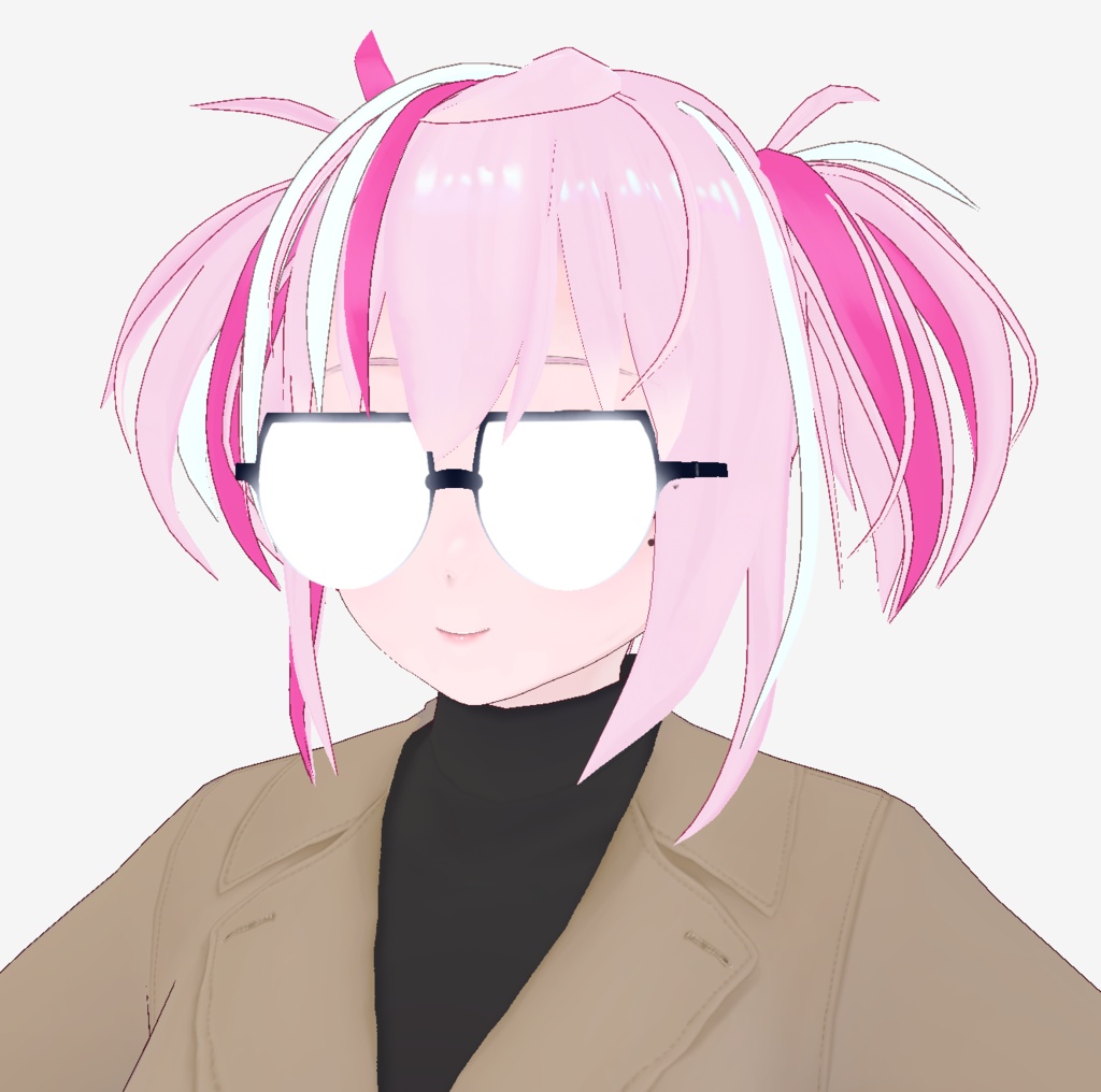 【無料】光る名探偵の眼鏡【VRoidStudio正式版/髪テクスチャ】