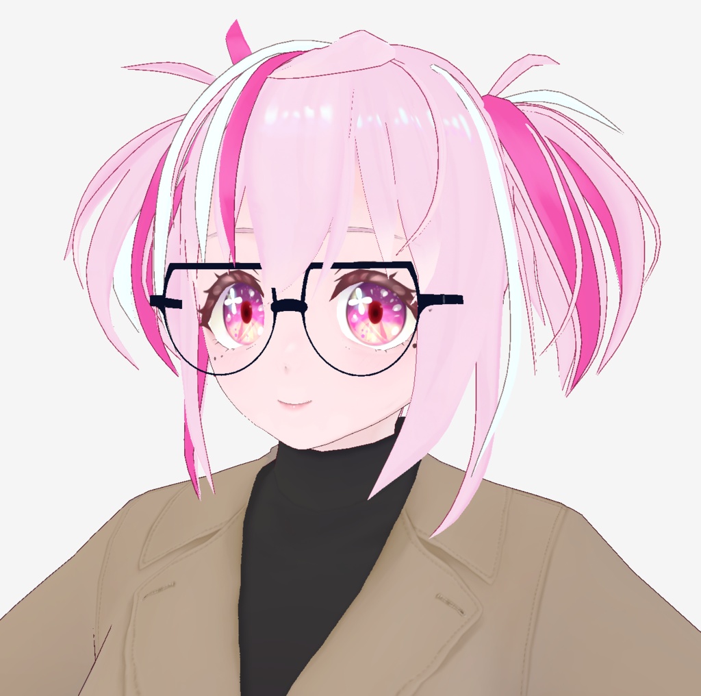 【無料】光る名探偵の眼鏡【VRoidStudio正式版/髪テクスチャ】