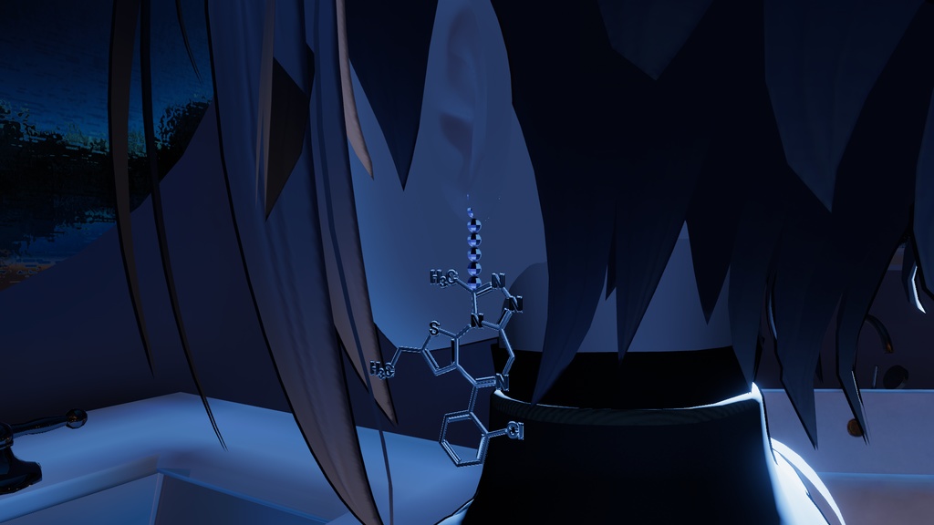 【Free】エチゾラム(デパス)構造式モチーフピアス