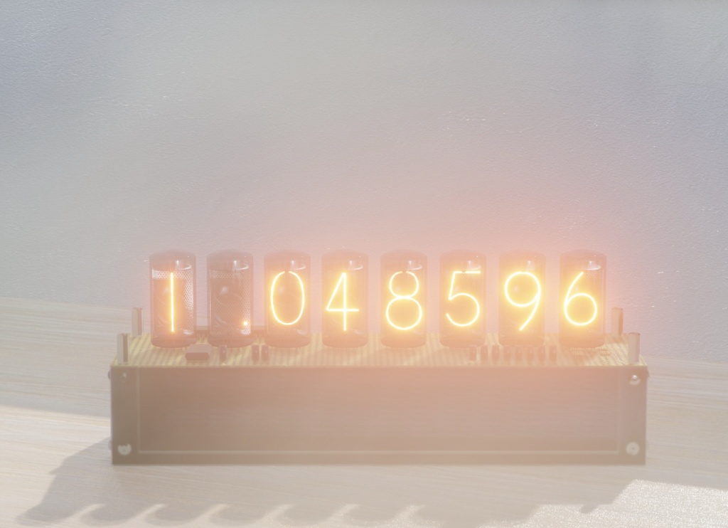 ダイバージェンスメーター風ニキシー管Ver1 3Dモデル