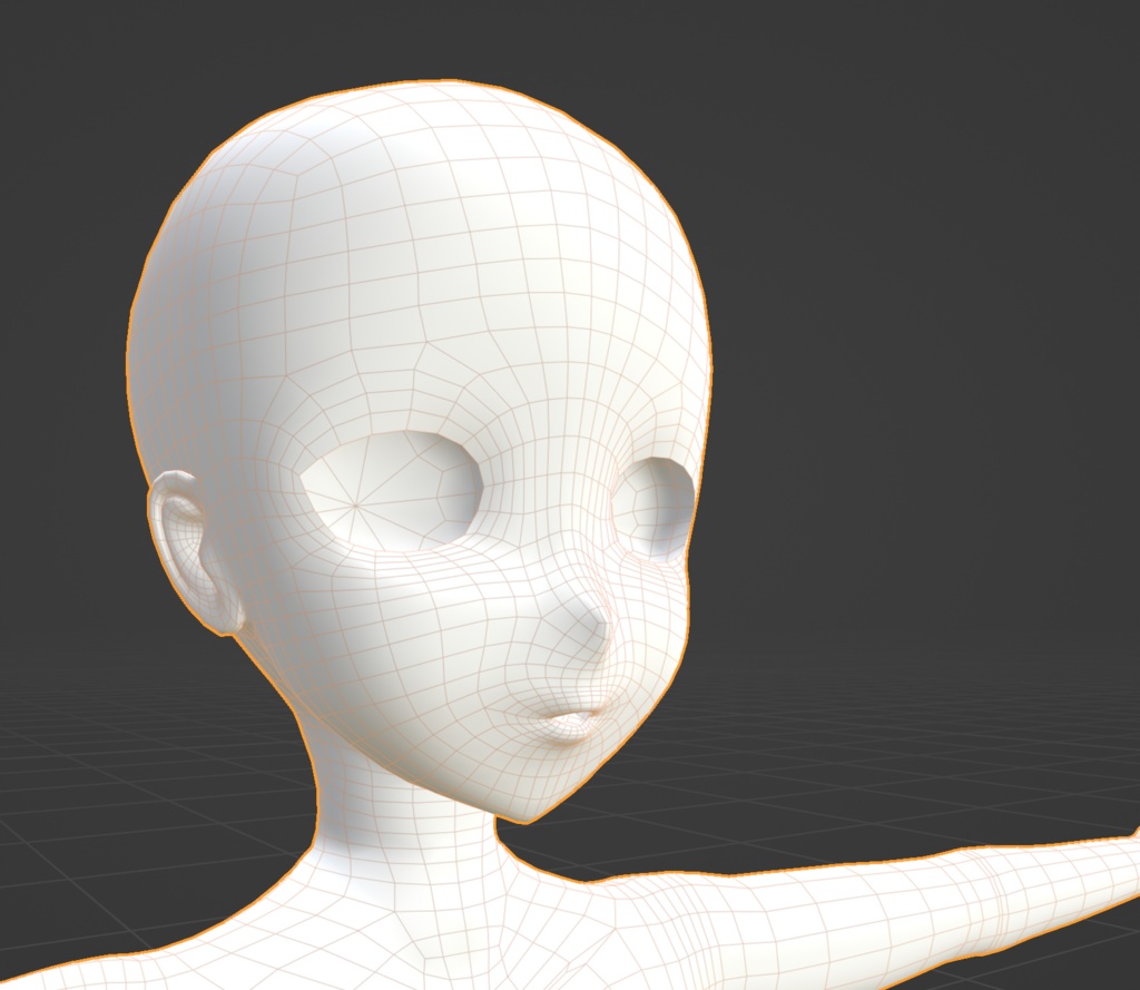 2022ss blender 女性3Dモデル素体