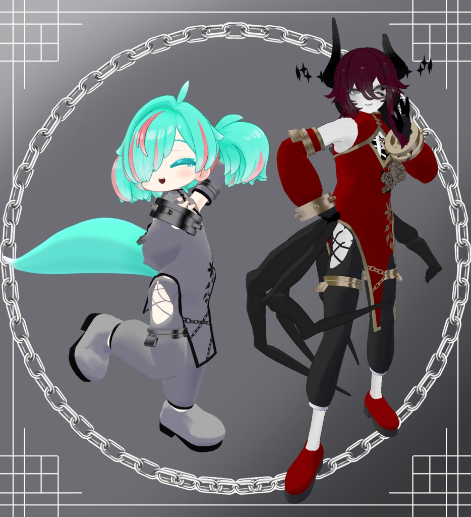 【4アバター対応】錠前チャイナ