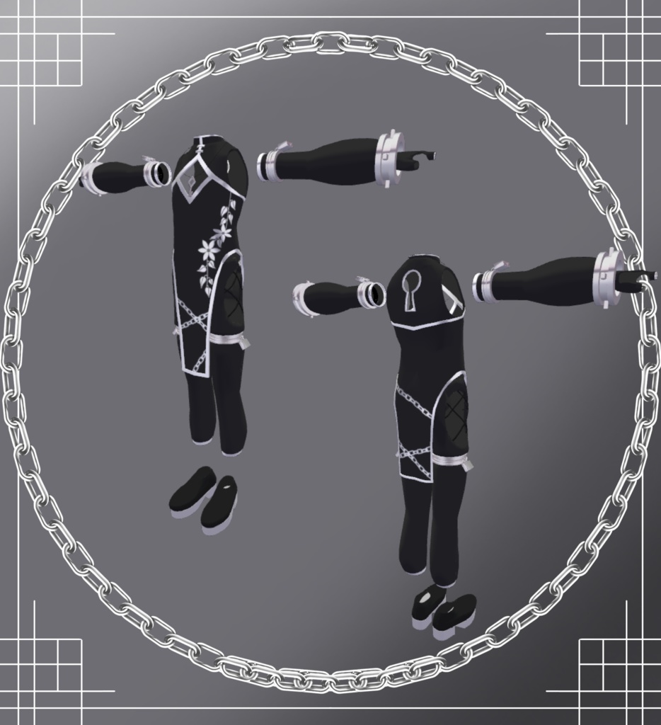 【4アバター対応】錠前チャイナ