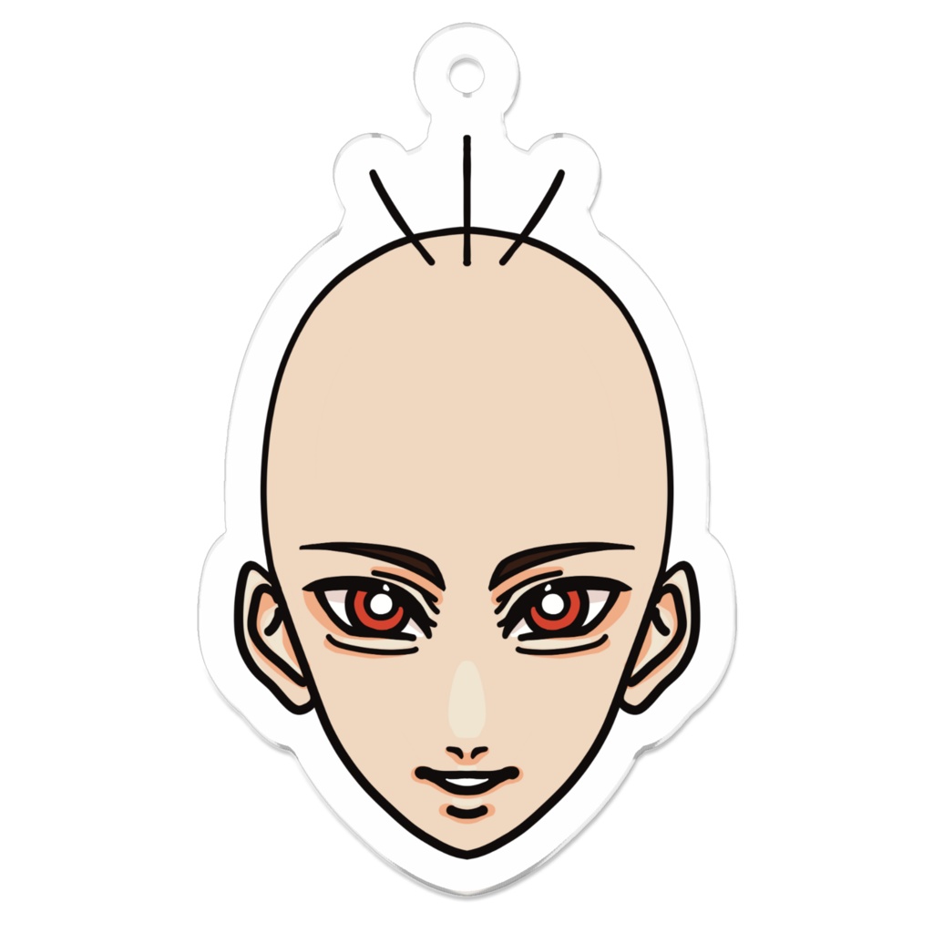 むじんとぅゆうじん!5cm顔面アクリルキーホルダー