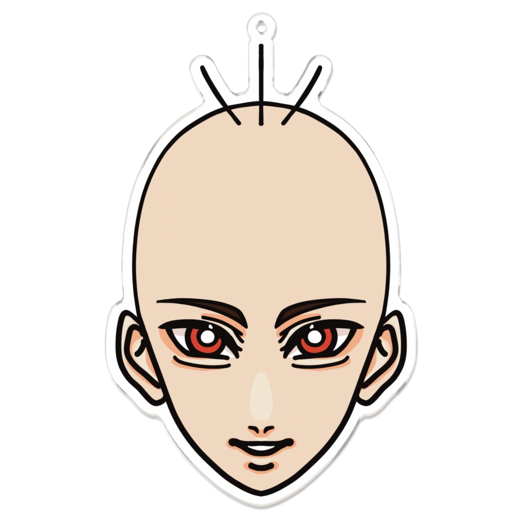 むじんとぅゆうじん!10cm顔面アクリルキーホルダー