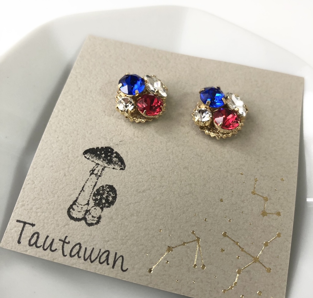 ツラアキイヤリング（スワロフスキー）