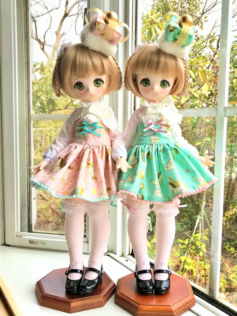 ■KUMAKOちゃん&MDDさん(40cmドール)用 ペガサスの王冠セットアップ(ミント)