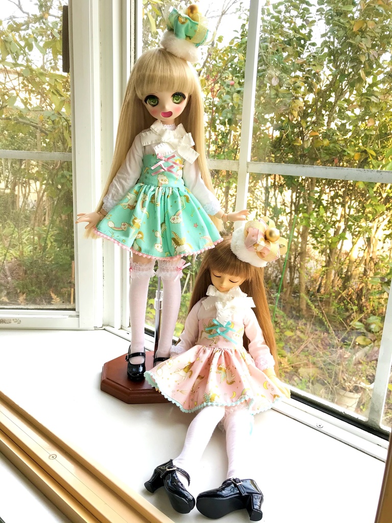 ■KUMAKOちゃん&MDDさん(40cmドール)用 ペガサスの王冠セットアップ(ピンク)