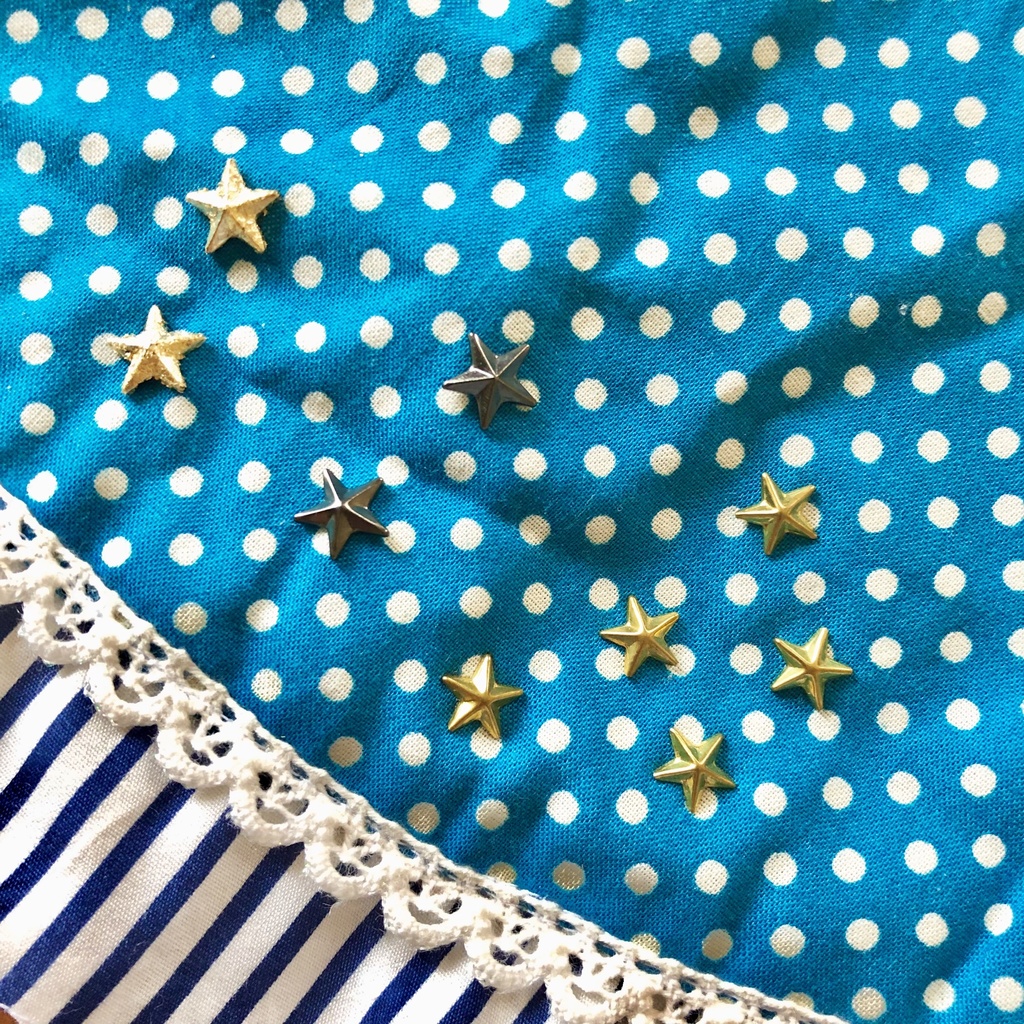 ■KUMAKOちゃん&MDDさん(40cmドール)用 ドット&ストライプのサマーワンピース(レッド)