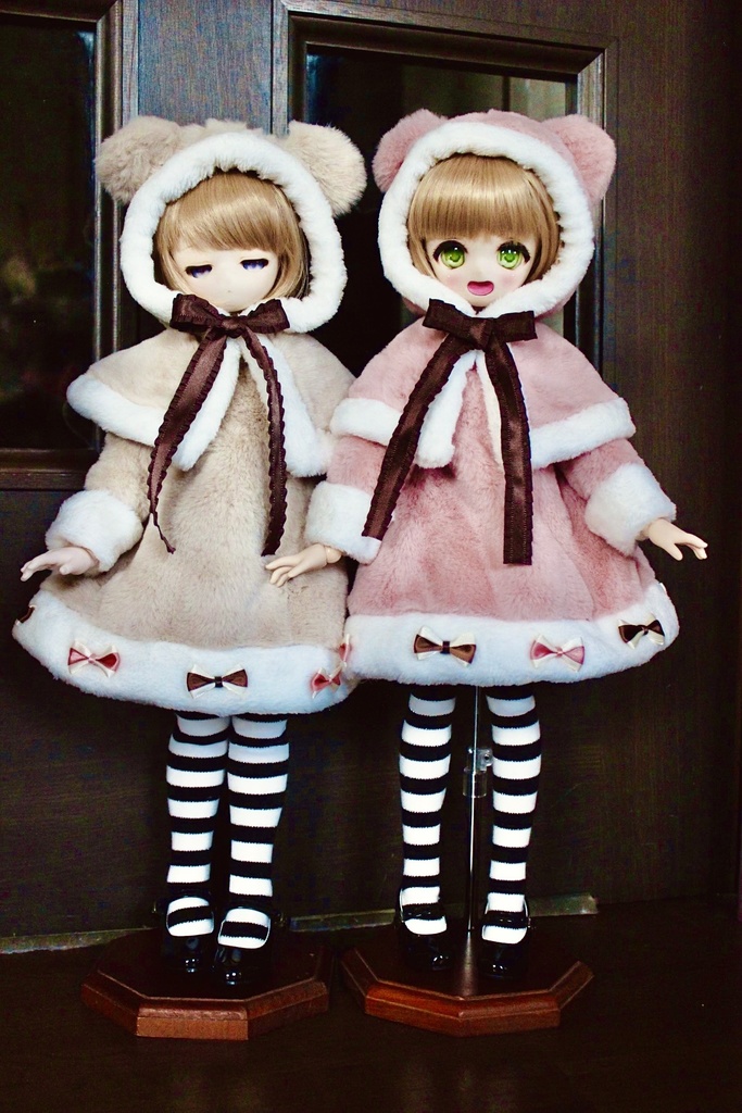 ■KUMAKOちゃん&MDDさん(40cmドール)用 KUMAKOちゃんのくまコートセット(カフェオレ