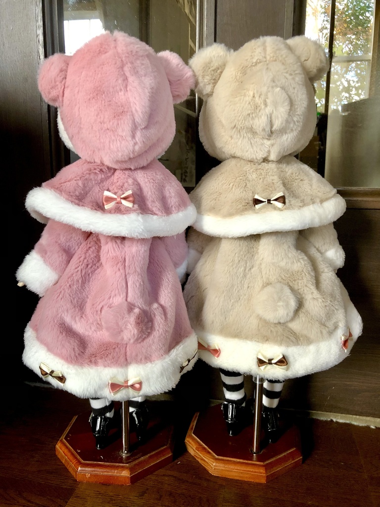 ■KUMAKOちゃん&MDDさん(40cmドール)用 KUMAKOちゃんのくまコートセット(カフェオレ