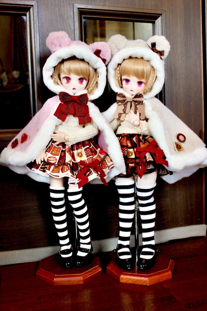 ■KUMAKOちゃん&MDDさん(40cmドール)用のチョコレートのセットアップ(オフ白)