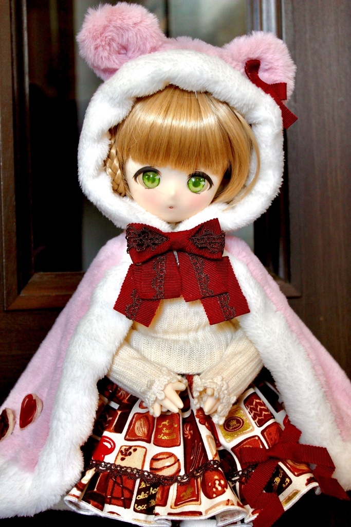 ■KUMAKOちゃん&MDDさん(40cmドール)用のチョコレートのセットアップ(オフ白)