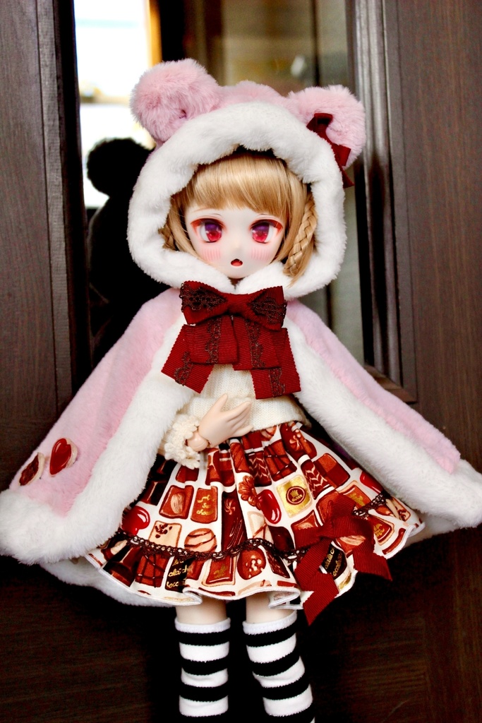 ■KUMAKOちゃん&MDDさん(40cmドール)用のチョコレートのセットアップ(オフ白)