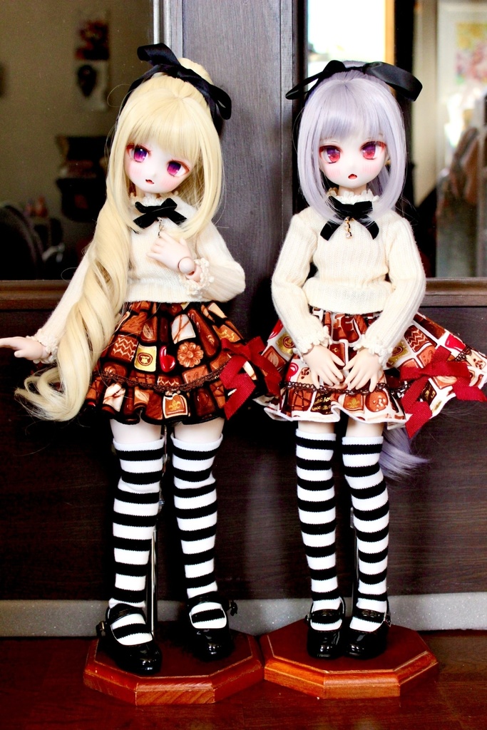 ■KUMAKOちゃん&MDDさん(40cmドール)用のチョコレートのセットアップ(オフ白)