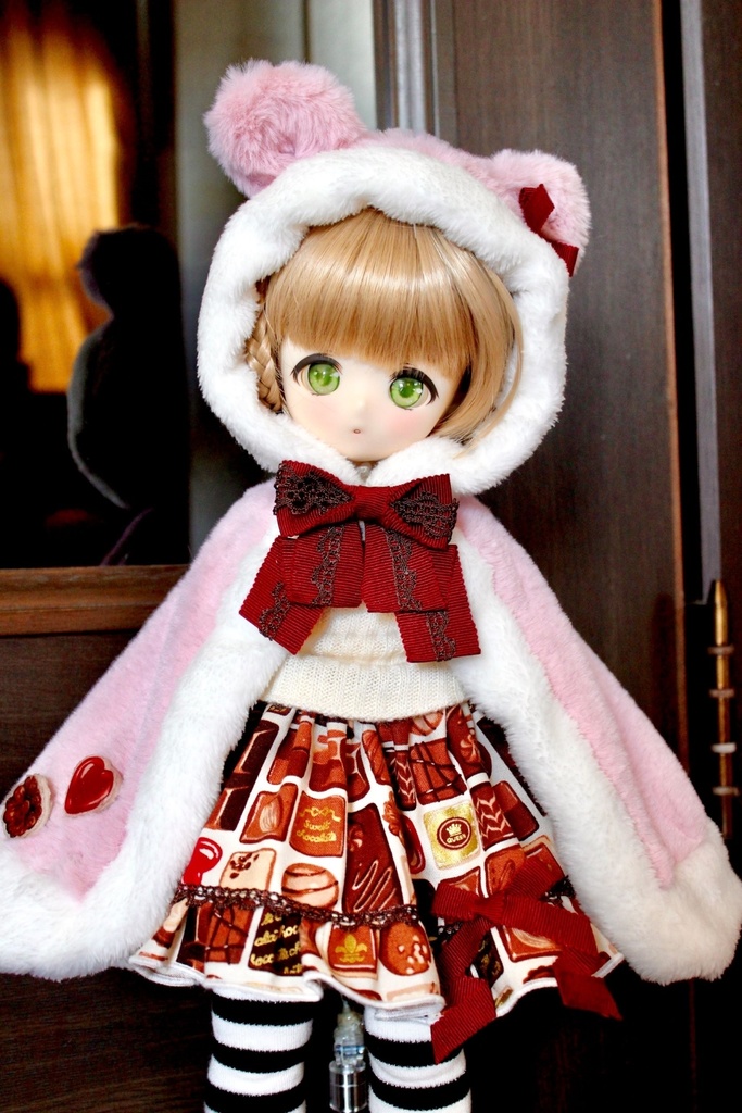 ■KUMAKOちゃん&MDDさん(40cmドール)用のチョコレートのセットアップ(オフ白)