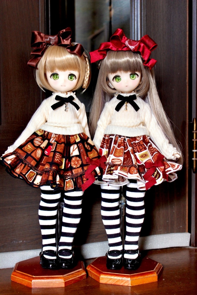 ■KUMAKOちゃん&MDDさん(40cmドール)用のチョコレートのセットアップ(オフ白)