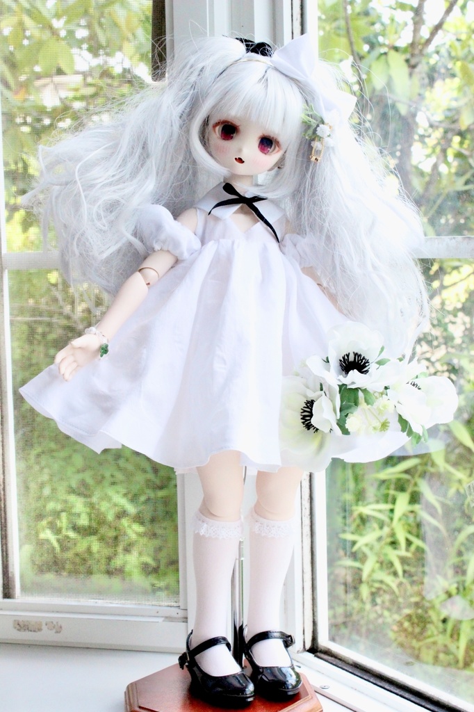 ■天空の庭のドレスセット 光の庭(ピュアホワイト) (KUMAKOちゃんサイズ、MDDさん互換性あり)