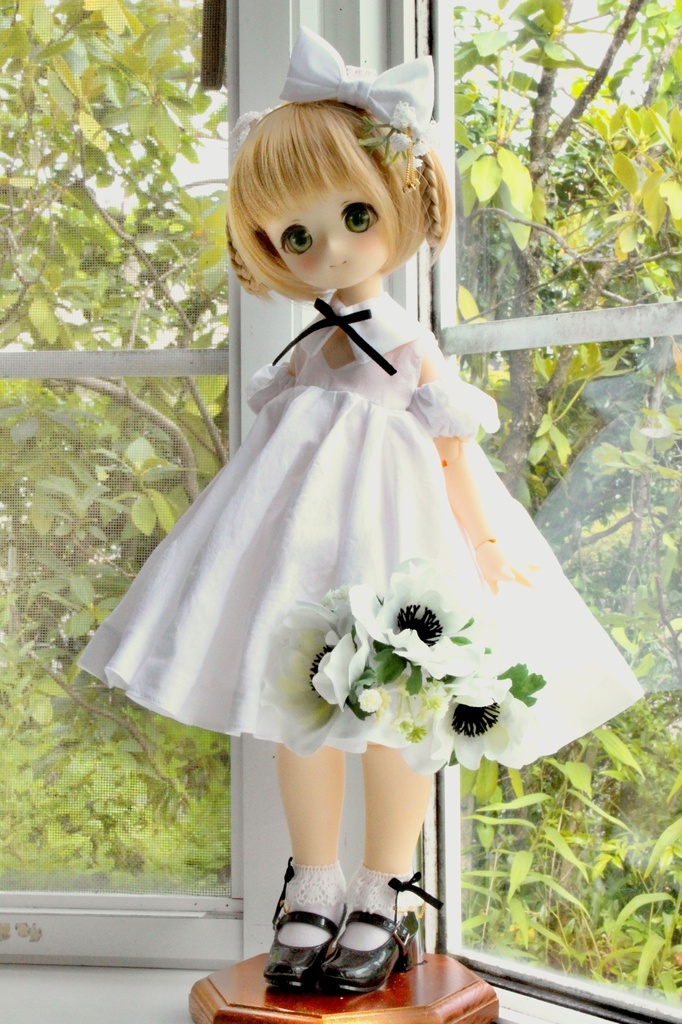 ■天空の庭のドレスセット 光の庭(ピュアホワイト) (KUMAKOちゃんサイズ、MDDさん互換性あり)